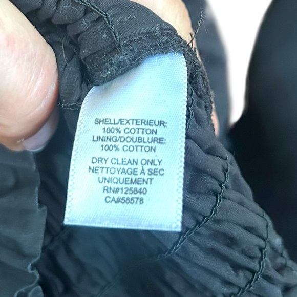 Intermix Scarlet Puff Sleeve Poplin Top Black Dress 3/4 sleeve size medium - Picture 9 of 9